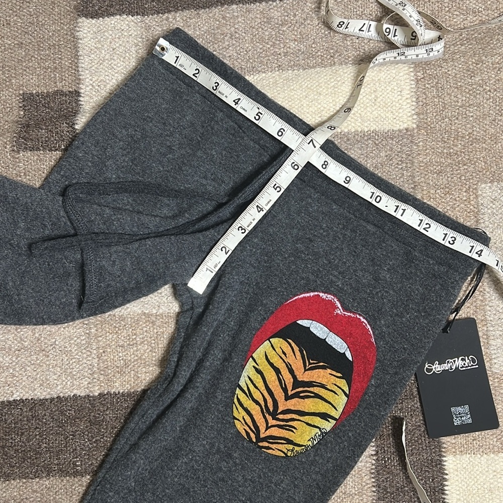 NWT Lauren Moshi Kizzy Tiger Tongue Crop sweatpants XS - Picture 12 of 12